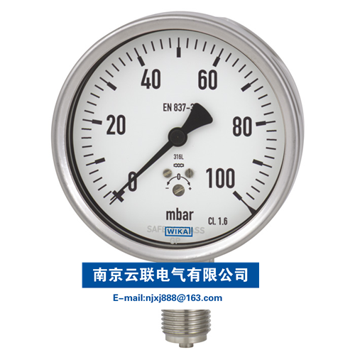 WIKA 632.50, 633.50 膜盒式壓力表，不銹鋼