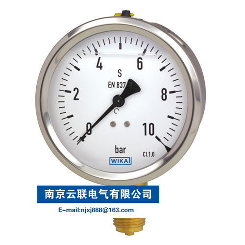 WIKA 213.53 耐震壓力表 波登管，充液型，不銹鋼外